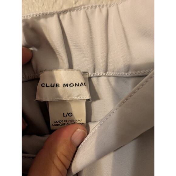 Club Monaco Women’s Pants Grey Size L Dress Pant Wide Leg Knit Pull On - Picture 5 of 9